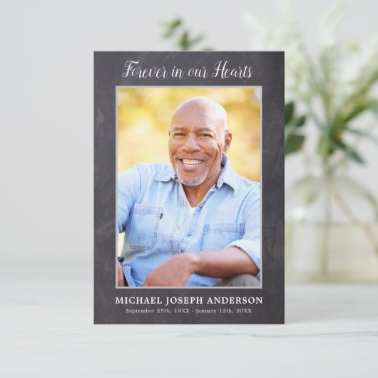 Rustic Memorial Fotosympathie Kaart begrafenis (Staand voorkant)