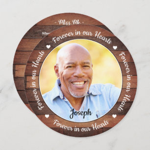 Rustic Memorial Funeral Prayer Kaart Sympathie Poe