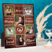 Rustic Memorial Herdenking Foto Keepomwille Plaque Fotoplaat