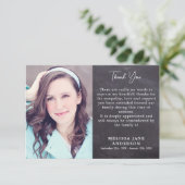 Rustic Memorial Loving Memory Photo Funeral Bedankkaart (Staand voorkant)