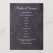 Rustic Memorial Order of Service 3 Photo Funeral Programmakaart (Achterkant)