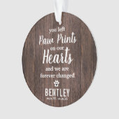 Rustic Memorial Pet Loss Fotokerstmis Ornament (voorkant)