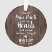 Rustic Memorial Pet Loss Fotokerstmis Ornament (voorkant)