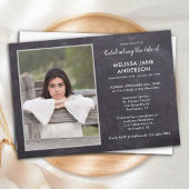 Rustic Memorial Photo Celebration of Life Funeral Kaart