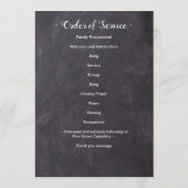 Rustic Memorial Photo Order of Service Funeral Programmakaart (Achterkant)