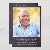 Rustic Memorial Photo Order of Service Funeral Programmakaart (Voorkant / Achterkant)