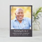 Rustic Memorial Photo Order of Service Funeral Programmakaart (Staand voorkant)