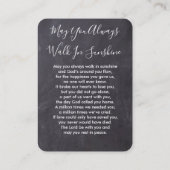 Rustic Memorial Photo Sympathie Funeral Prayer Kaa Contactkaartje (Achterkant)