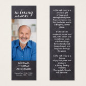 Rustic Memorial Poem Foto Funeral Prayer Bladwijze Mini Visitekaartjes (Voorkant /achterkant)