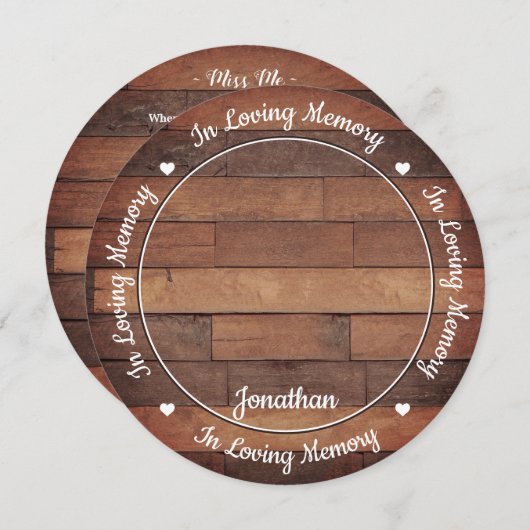 Rustic Memorial Poem Foto Funeral Prayer Kaart (Voorkant / Achterkant)