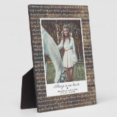 Rustic Memorial Poem | Foto Keepomwille Plaque Fotoplaat (Zijkant)