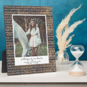 Rustic Memorial Poem | Foto Keepomwille Plaque Fotoplaat (Zijkant)