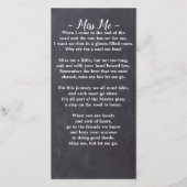 Rustic Memorial Poem Funeral Bladwijzer Kaart (Achterkant)