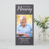 Rustic Memorial Poem Funeral Kaart Bladwijzer (Staand voorkant)