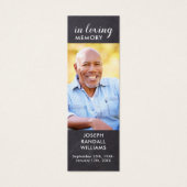 Rustic Memorial Poem Prayer Funeral Bladwijzer Mini Visitekaartjes (Voorkant)