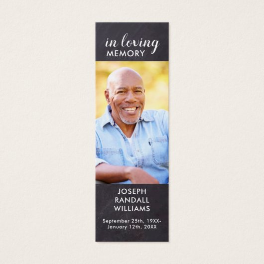 Rustic Memorial Poem Prayer Funeral Bladwijzer Mini Visitekaartjes (Voorkant)