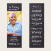 Rustic Memorial Prayer Kaart Poem Funeral Bladwijz (Voorkant /achterkant)