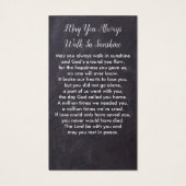 Rustic Memorial Sympathie Funeral Prayer Kaart Fot (Achterkant)