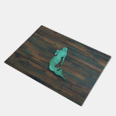 Rustic Mermaid (Blauwgroen) Deurmat (Schuin)