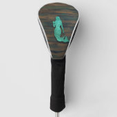 Rustic Mermaid (Blauwgroen) Golfheadcover (Voorkant)