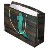 Rustic Mermaid (Blauwgroen) Groot Cadeauzakje (Achterkant Gekanteld)