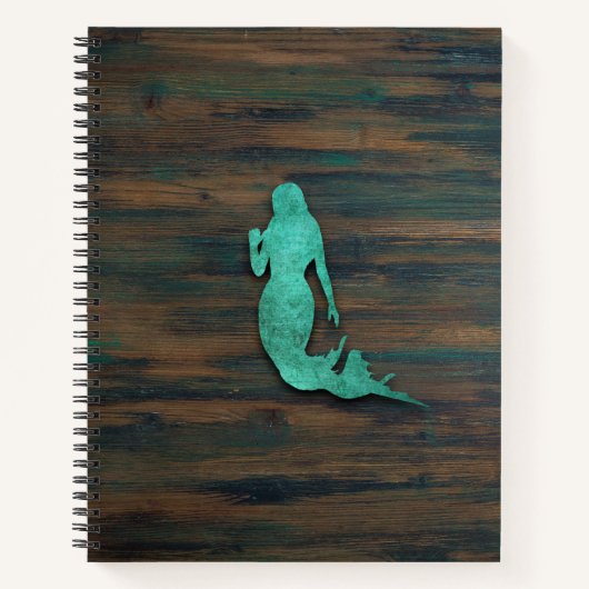 Rustic Mermaid (Blauwgroen) Notitieboek (Voorkant)