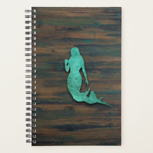 Rustic Mermaid (Blauwgroen) Planner (Voorkant)