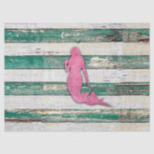 Rustic Mermaid (roze en groen) Tissuepapier (Voorkant)