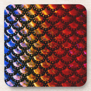 Rustic Mermaid Scales Bier Onderzetter