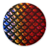 Rustic Mermaid Scales Keramische Knop (Voorkant)