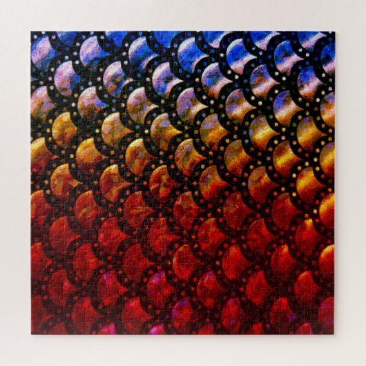 Rustic Mermaid Scales Legpuzzel (Horizontaal)