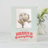 Rustic Merry Alles foto Feestdagenkaart (Staand voorkant)