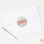 Rustic Merry Alles Kerst sticker (Envelop)