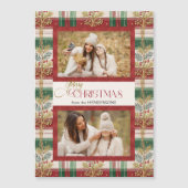 Rustic Merry Christmas Botanical Plaid 2 Foto (Voorkant)