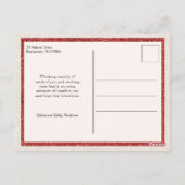 Rustic Merry Christmas Botanical Plaid 2 Foto Briefkaart (Achterkant)