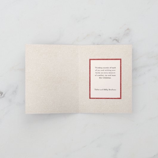 Rustic Merry Christmas Botanical Plaid 2 Foto Feestdagen Kaart (Binnen)