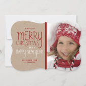 RUSTIC MERRY CHRISTMAS | HOLIDAIRE FOTOKAART FEESTDAGENKAART (Voorkant)