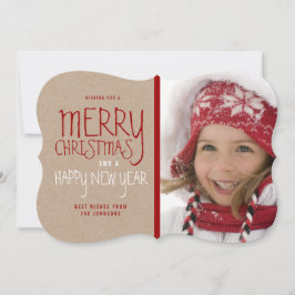RUSTIC MERRY CHRISTMAS | HOLIDAIRE FOTOKAART FEESTDAGENKAART