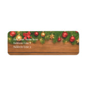 Rustic Merry Christmas Label – Customizable (Voorkant)