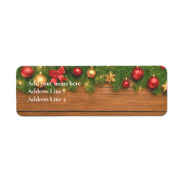 Rustic Merry Christmas Label – Customizable