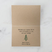 Rustic Merry Christmas Personalized Kaart (Binnen)