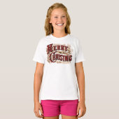 Rustic Merry Christmas T-shirt (Voorkant volledig)