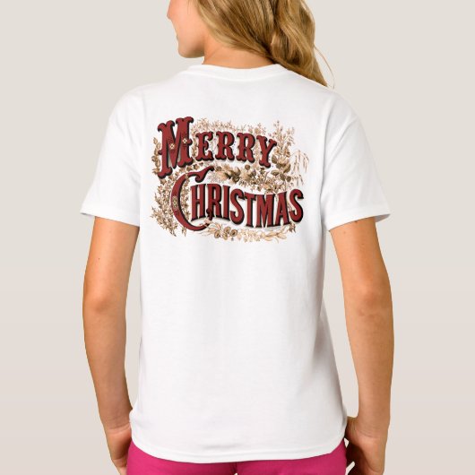 Rustic Merry Christmas T-shirt (Achterkant)
