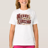 Rustic Merry Christmas T-shirt (Voorkant)