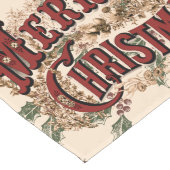 Rustic "Merry Christmas" with Holly Table Runner Lange Tafelloper (Hoek)