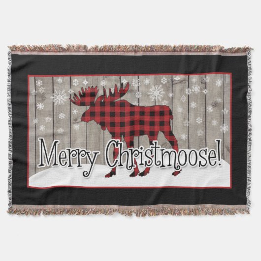 Rustic Merry Christmoose! 2-Throw Blanket Deken (Voorkant)