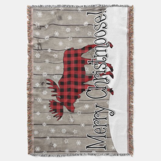 Rustic Merry Christmoose! Deken (Voorkant Verticaal)