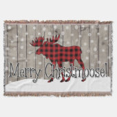 Rustic Merry Christmoose! Deken (Voorkant)