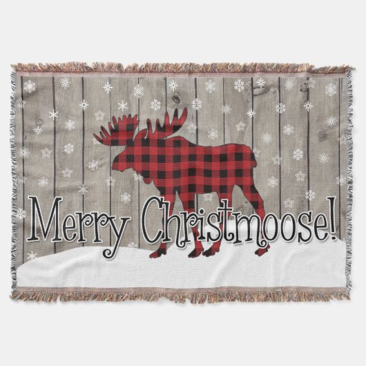 Rustic Merry Christmoose! Deken (Voorkant)