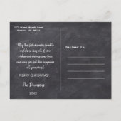 Rustic Merry Everything Krijtbord Typografie Aankondigingskaart (Achterkant)